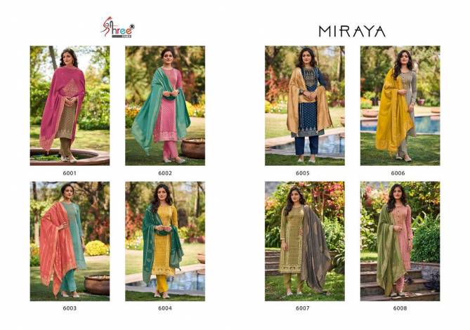 Shree Miraya Designer Latest Fancy Casula Wear Pure Jam Cotton With Exclusive Coding Embroidery Dress Material Collection
